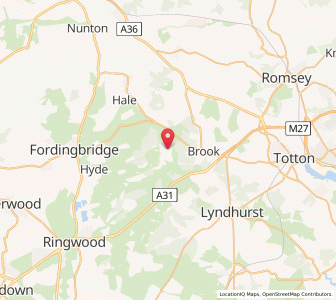 Map of Fritham, EnglandEngland