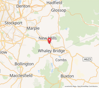 Map of Furness Vale, EnglandEngland