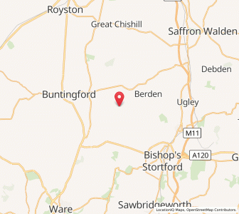 Map of Furneux Pelham, EnglandEngland