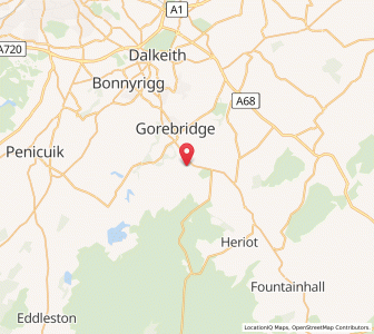 Map of Fushiebridge, ScotlandScotland