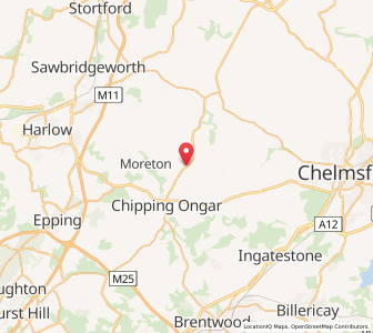 Map of Fyfield, EnglandEngland