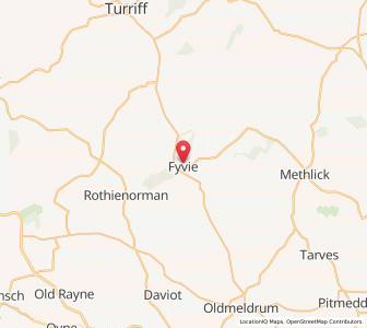 Map of Fyvie, ScotlandScotland