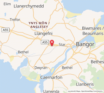 Map of Gaerwen, WalesWales