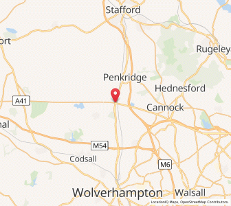 Map of Gailey, EnglandEngland