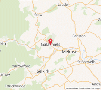 Map of Galashiels, ScotlandScotland