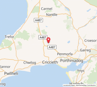 Map of Garndolbenmaen, WalesWales