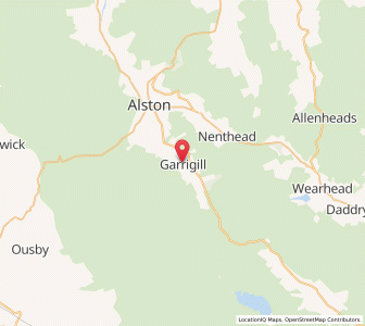 Map of Garrigill, EnglandEngland