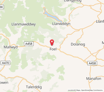 Map of Garthbeibio, WalesWales