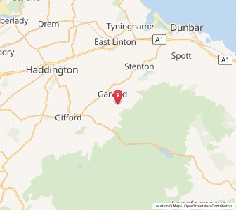 Map of Garvald, ScotlandScotland