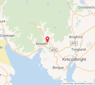 Map of Gatehouse of Fleet, ScotlandScotland