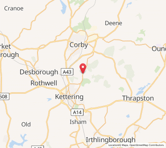 Map of Geddington, EnglandEngland