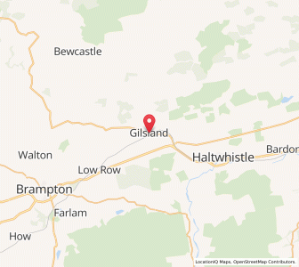 Map of Gilsland, EnglandEngland