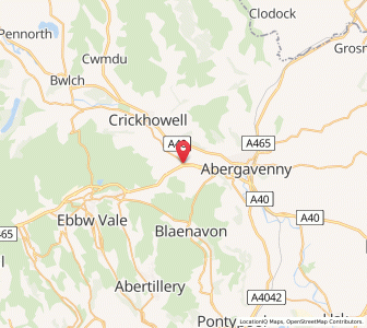Map of Gilwern, WalesWales
