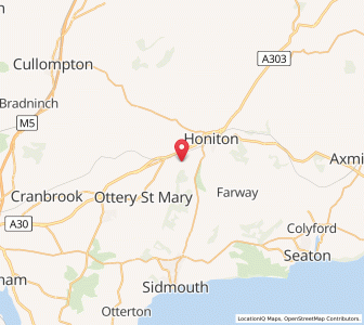 Map of Gittisham, EnglandEngland