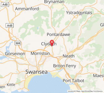 Map of Glais, WalesWales