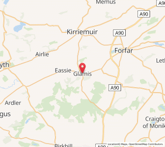 Map of Glamis, ScotlandScotland