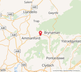 Map of Glanamman, WalesWales