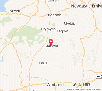 Map of Glandwr, WalesWales