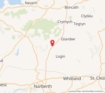 Map of Glandy Cross, WalesWales