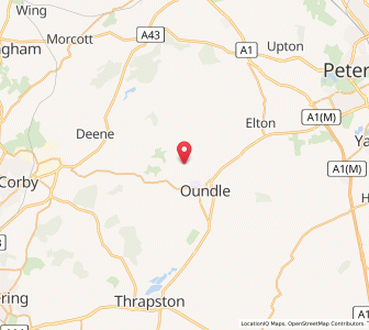 Map of Glapthorn, EnglandEngland