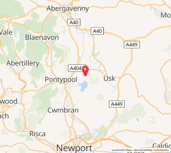 Map of Glascoed, WalesWales