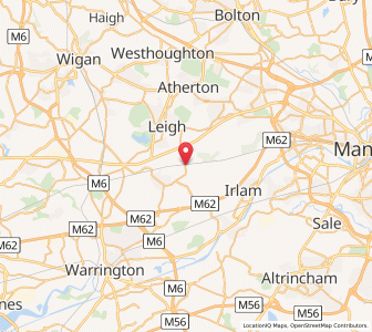 Map of Glazebury, EnglandEngland