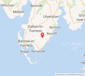 Map of Gleaston, EnglandEngland