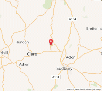 Map of Glemsford, EnglandEngland