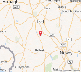 Map of Glen Anne, Northern IrelandNorthern Ireland