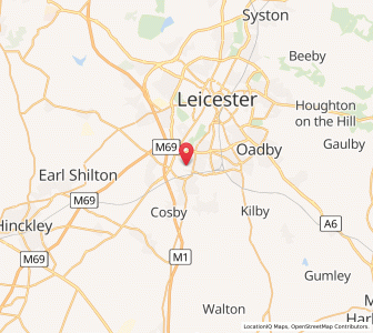 Map of Glen Parva, EnglandEngland