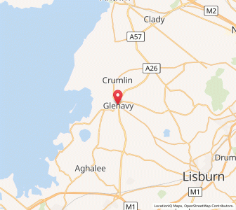 Map of Glenavy, Northern IrelandNorthern Ireland