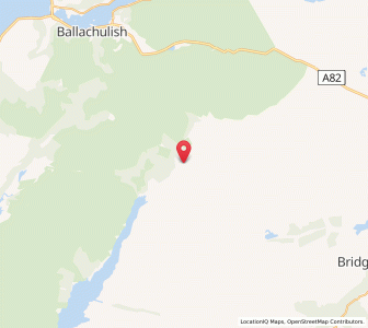 Map of Glenceitlein, ScotlandScotland