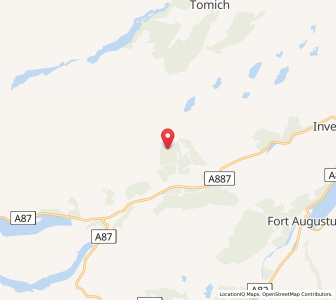 Map of Glenmoriston, ScotlandScotland