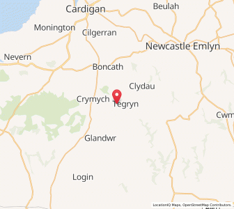 Map of Glogue, WalesWales