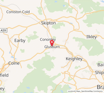 Map of Glusburn, EnglandEngland