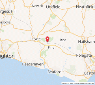 Map of Glynde, EnglandEngland