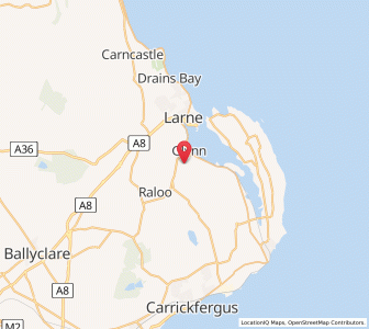 Map of Glynn, Northern IrelandNorthern Ireland