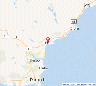 Map of Golspie, ScotlandScotland