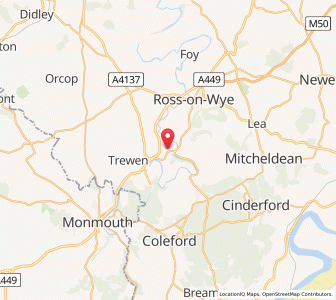 Map of Goodrich, EnglandEngland