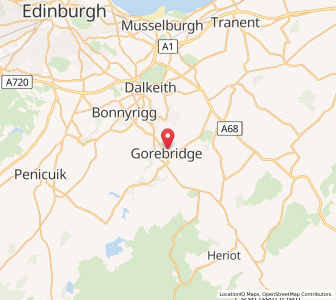 Map of Gorebridge, ScotlandScotland
