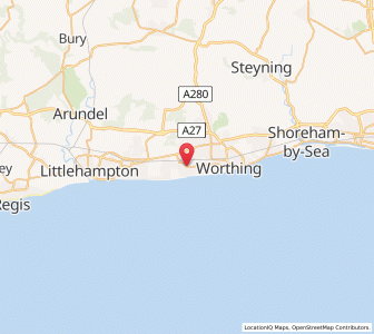 Map of Goring-by-Sea, EnglandEngland