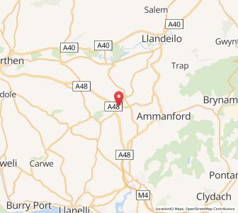 Map of Gorslas, WalesWales