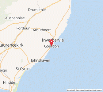 Map of Gourdon, ScotlandScotland