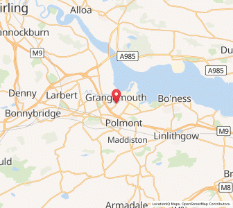 Map of Grangemouth, ScotlandScotland