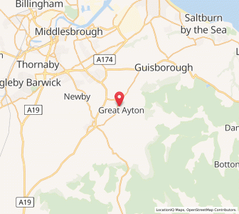 Map of Great Ayton, EnglandEngland