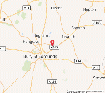 Map of Great Barton, EnglandEngland