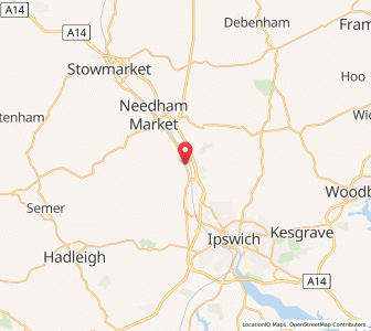 Map of Great Blakenham, EnglandEngland