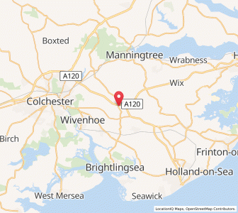 Map of Great Bromley, EnglandEngland