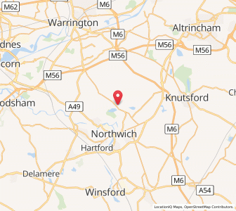 Map of Great Budworth, EnglandEngland