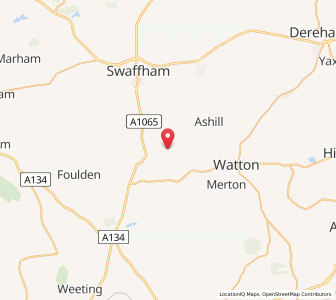 Map of Great Cressingham, EnglandEngland